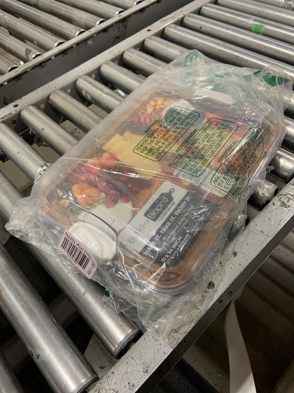Photo 1 of FARBERWARE Build-A-Board Acacia Cutting Board with Built-in Storage Compartments, Clear Locking Lid & White Handles, Great for Charcuterie & Snacks