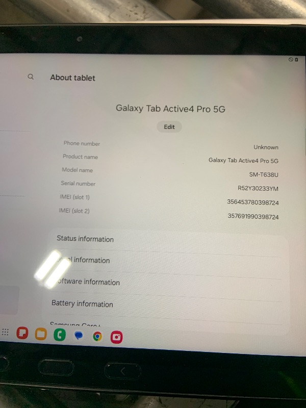 Photo 1 of SAMSUNG Galaxy TabActive4 Pro 10.1” 128GB 5G Android Work Tablet, LTE Unlocked, 6GB RAM, Rugged Design, Sensitive Touchscreen, Long-Battery Life-for Workers, SM-T638UZKEN14, Black                 