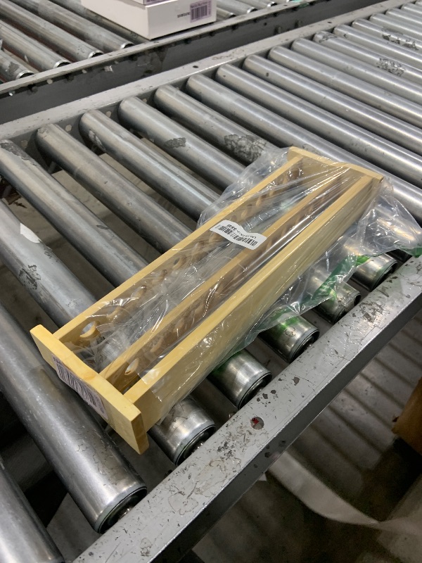 Photo 1 of OLYCRAFT 12 Holes Wooden Test Tube Rack 10ML Test Tube Display Stands 18mm Hole Tube Display Racks Wood Colorimetric Tube Stand Centrifuge Tube Rack for Test Tube Chemistry Laboratory 14.2x2x4.6 Inch