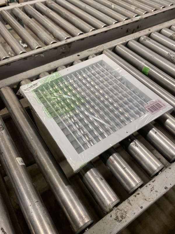 Photo 1 of 12" x 12" Duct Hole [13.6" x 13.6" Face] Aluminum Single Deflection Adjustable Air Supply Register with Multi-Shutter Damper - High Airflow - HVAC Wall Vent Cover
