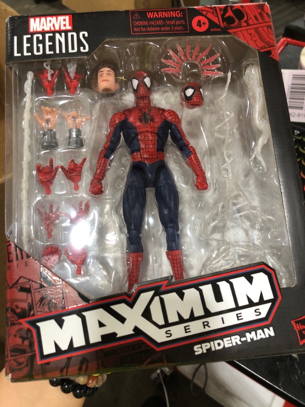 Photo 1 of Marvel Legends Maximum Series Spider-Man, Deluxe Spider-Man Comics Collectible 6-Inch Action Figure; Amazing Articulation; Spectacular Accessories