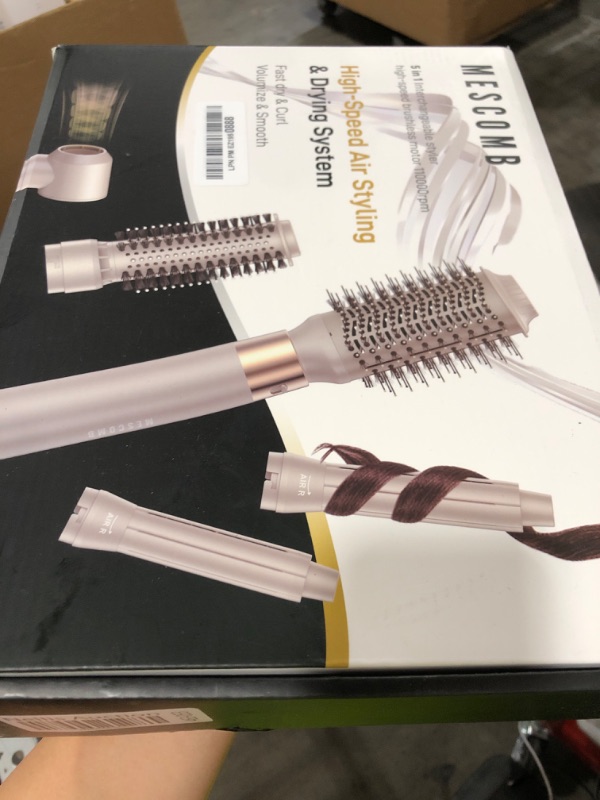 Photo 1 of MESCOMB 5-in-1 Hot Air Styler – Fast Hair Dryer with Auto Wrap Curlers & Volumizing Brushes, Frizz-Free Styling Tool for Curling, Smoothing & Adding Volume, No Heat Damage