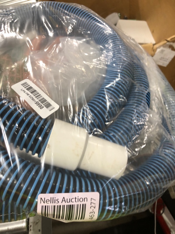 Photo 1 of 1.5" 6ft Swimming Pool Filter Pump Hose Replacement Kit, fit for Above Ground Swimming Pool Vacuum Skimmer 1 1/2" Filter Hose and for 1.25/1.5" Adapter Fittings -2 Hoses, 2 Adapters, 2 Tapes, 4 Clamps