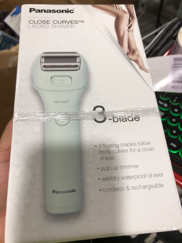 Photo 1 of Panasonic Close Curves Electric Razor for Women, Cordless 3-Blade Shaver with Pop-Up Bikini Trimmer, Wet Dry Operation - ES-WL60-G (Green)
