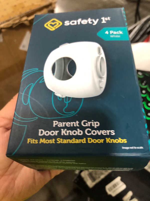 Photo 1 of Safety 1st Parent Grip Door Knob Covers, White, One Size,4 Count (Pack of 1) (HS3260600), Packaging may vary