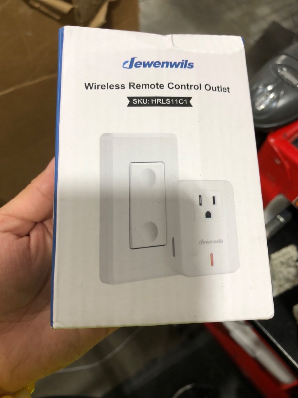 Photo 1 of DEWENWILS Remote Control Outlet Wireless Wall Mounted Light Switch, Electrical Plug in On Off Power Switch for Lamp, No Wiring,100 Feet RF Range, ETL Listed,Programmable