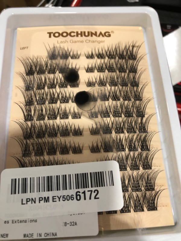 Photo 1 of TOOCHUNAG Lash Clusters 8-16 Natural Eyelash Clusters 100pcs C-Curly Wispy Individual Lashes Left&Right DIY Lash Extension Thin Band Cluster Eyelashes Extensions