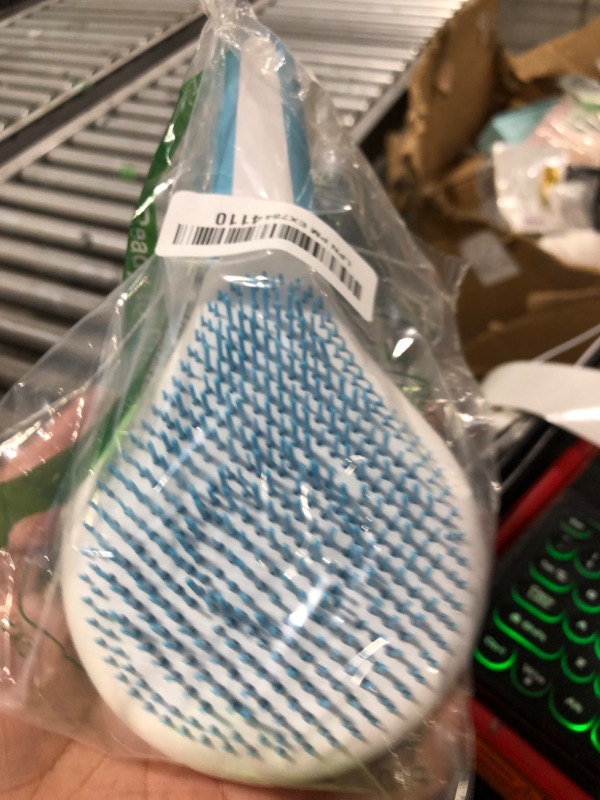 Photo 1 of Michel Mercier Wet and Dry Hair Detangler Soft Bristles Hair Brush - Thick and Curly Hair - Blue-White - 1 pc