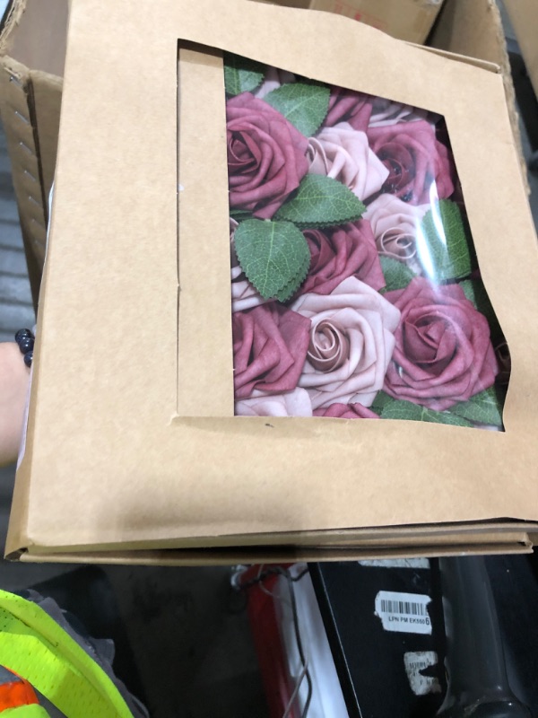 Photo 1 of Ling's Moment Artificial Flowers 50Pcs Torrid Blush Roses Decor w/Stems,3" Real Touch DIY Foam Floral for Wedding Bouquet/Centerpieces, Outdoors Party Backdrop, Room/Table, and Garden/Pot Decorations