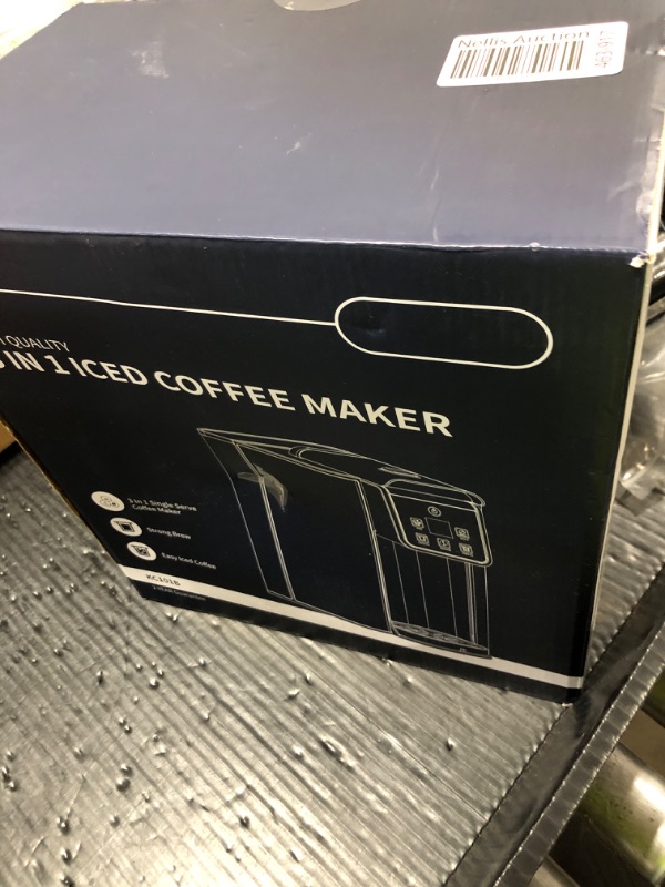 Photo 1 of SHARDOR Single Serve Coffee Maker, Hot and Iced Coffee Machine for K Cup Pods & Ground Coffee, 6 to 14 oz Brew Sizes, with 50 oz Removable Water Tank, Bold Brew Setting, Stainless Steel, Red