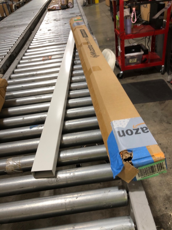 Photo 1 of Muzata 6'6" White Cable Railing Handrail Rectangular Stainless Steel Handrail for Cable Railing System Top Rail Deck Stair Indoor Outdoor Length Adjustable with Paper User Guide HT10 WP4