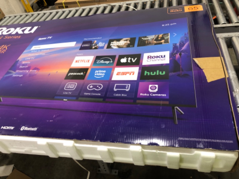 Photo 1 of Roku Smart TV 2025 – 65-Inch Select Series, 4K HDR TV – RokuTV with Enhanced Voice Remote – Flat Screen LED Television with Wi-Fi for Streaming Live Local News, Sports, Family Entertainment