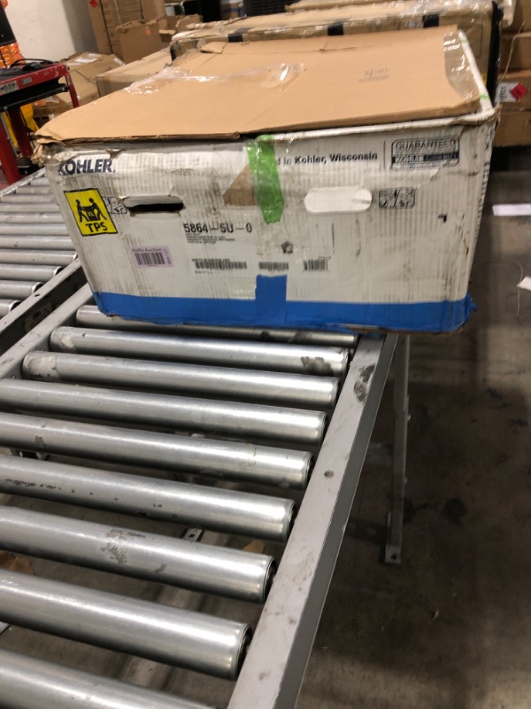 Photo 1 of KOHLER Cape Dory Undermount Cast Iron 33 in. 5-Hole Single Bowl Kitchen Sink in White K-5864-5U-0