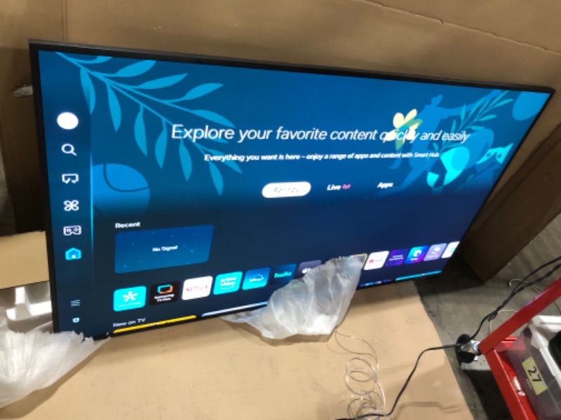 Photo 1 of Samsung 65-Inch Class QLED 4K LS03D The Frame Series Quantum HDR Smart TV w/Dolby Atmos, Art Mode, Anti-Reflection, Customizable Frame, Slim Fit Wall Mount with Alexa Built-in (QN65LS03D, 2024 Model)