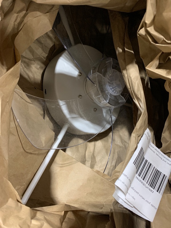 Photo 1 of LEDIARY 22" Modern Ceiling Fans with Lights and Remote, Dimmable Low Profile Ceiling Fan, Flush Mount Ceiling Fan, Stepless Color Temperature Change and 6 Speeds - White