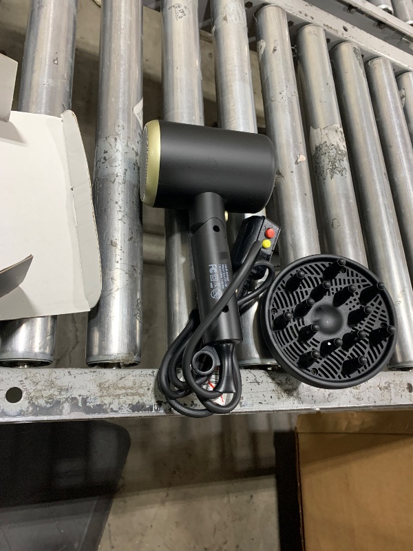 Photo 1 of Hair Dryer, 150000RPM Ionic Blow Dryer - Fast Drying, Low Noise, Foldable Portable with Diffuser and Nozzle, Compact Mini for Women and Men, Home and Travel - Black