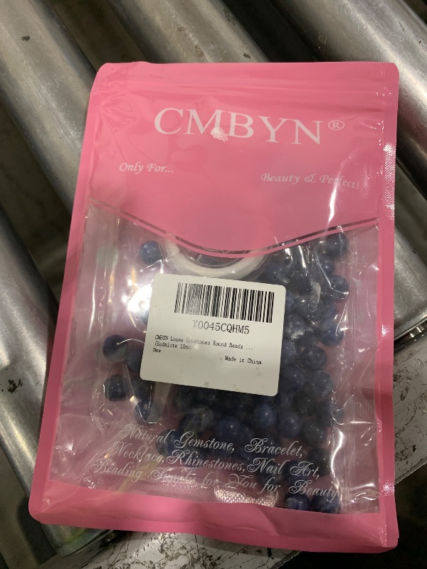 Photo 1 of 10mm 100pcs Natural Stone Beads Sodalite Round Genuine Stone Beading Loose Gemstone Hole Size 1mm DIY Charm Smooth Beads for Bracelet Necklace Earrings (Sodalite 10mm)