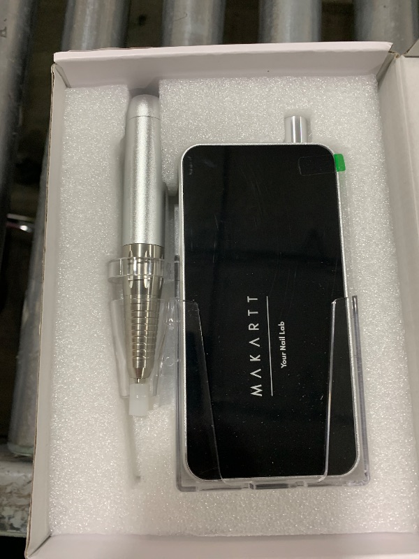 Photo 1 of Makartt Electric Nail Drill - 35000RPM Rechargeable Efile with Coreless Motor, Nouvella Portable Nail Filer Machine for Acrylic Gel Removal with Drill Bits Set, Black

