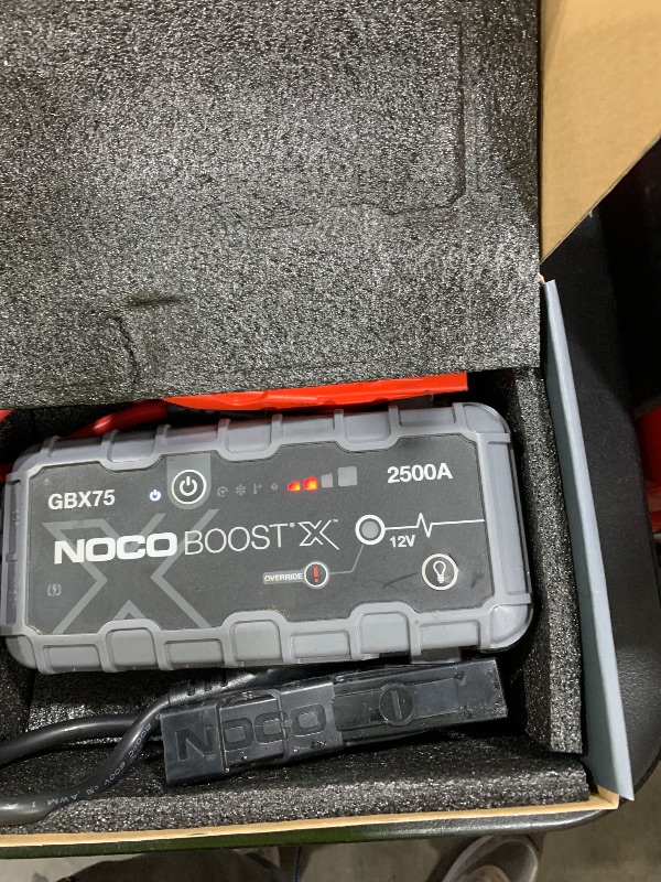 Photo 1 of NOCO Boost X GBX75: 2500A UltraSafe Jump Starter – 12V Lithium Battery Booster Pack, Portable Jump Box, Power Bank & Jumper Cables - for 8.5L Gas and 6.5L Diesel Engines