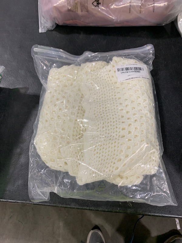 Photo 1 of ANRABESS Swimsuit Cover Up for Women 2025 Crochet Bathing Suit Swimwear Mesh Knit Beach Dress Summer Vacation Outfit Clothes White Large