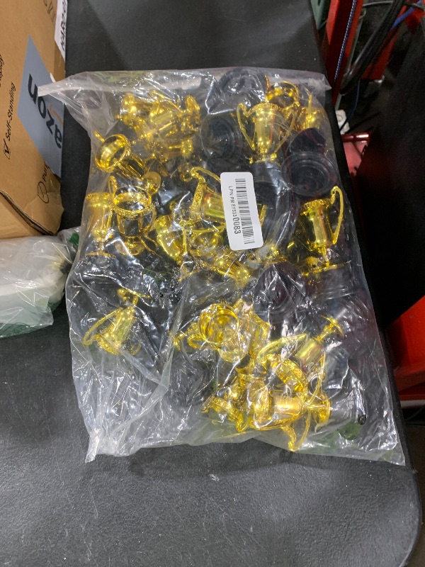 Photo 1 of 40 Pack Mini Trophies Bulk Small Tiny Plastic Trophies for Kids 3.4 Inch Little Gold Award Cup Class School Reward Sport Tournament Winning Prize for Boy Girl Football Soccer Baseball Party Favor Prop
