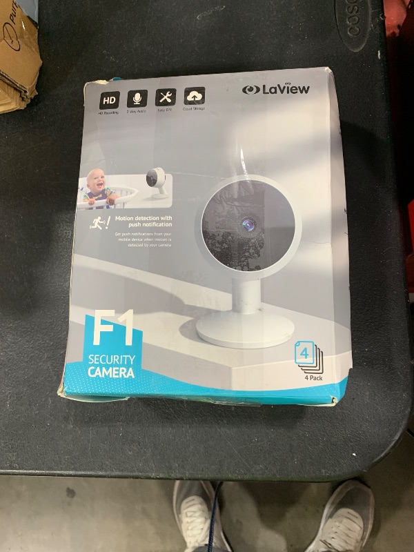 Photo 1 of LaView Security Cameras 4pcs, Home Security Camera Indoor 1080P, Wi-Fi Cameras Wired for Pet, Motion Detection, Two-Way Audio, Night Vision, Phone App, Works with Alexa, iOS & Android & Web Access