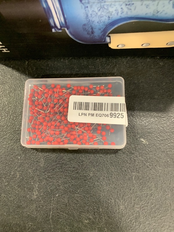 Photo 1 of Map Tacks Push Pins Small Size 300 Packs (Red, 1/8 Inch)