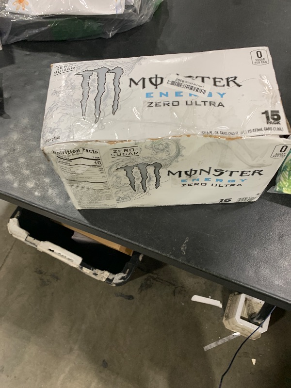 Photo 1 of Monster Energy Zero Ultra, Sugar Free Energy Drink, 16 Ounce (Pack of 15)