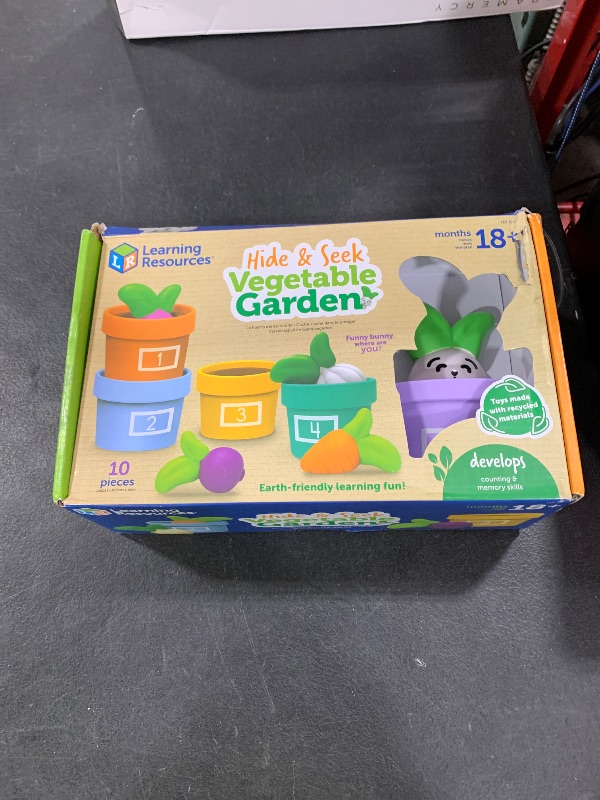 Photo 1 of Learning Resources Hide & Seek Vegetable Garden , Preschool Learning Activities, Montessori Toys, Sustainable Toys, Easter Gifts, Ages 18 Months+, 10 Pieces
