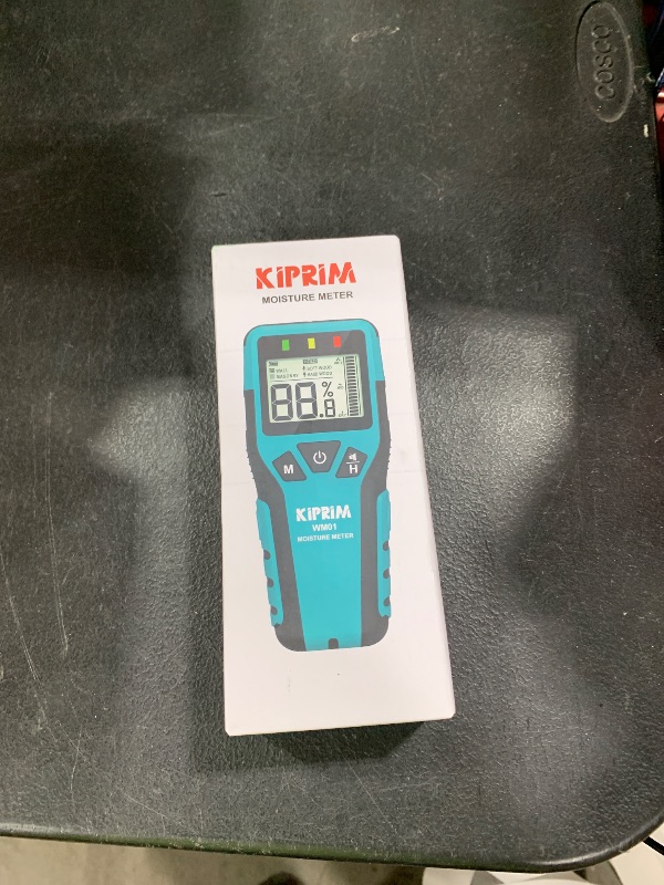 Photo 1 of Kiprim Pinless Moisture Meter Home Moisture Level Tester Damp Meter for Floor,Wood, Walls, Concrete – Accurate Non-Destructive Testing Moisture Meter WM01