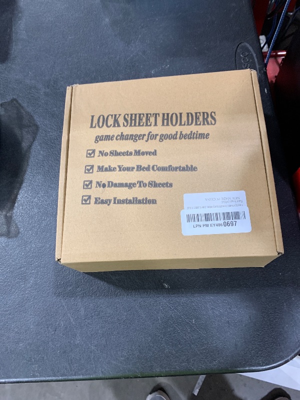 Photo 1 of Bed Sheet Holders for Corners, Sheet Holders Keep Sheets Firm & Tight - Lock Fitted Bed Sheet Holder 4PCS, Sheet Straps for All Sheet Mattress Sizes Easy Installation