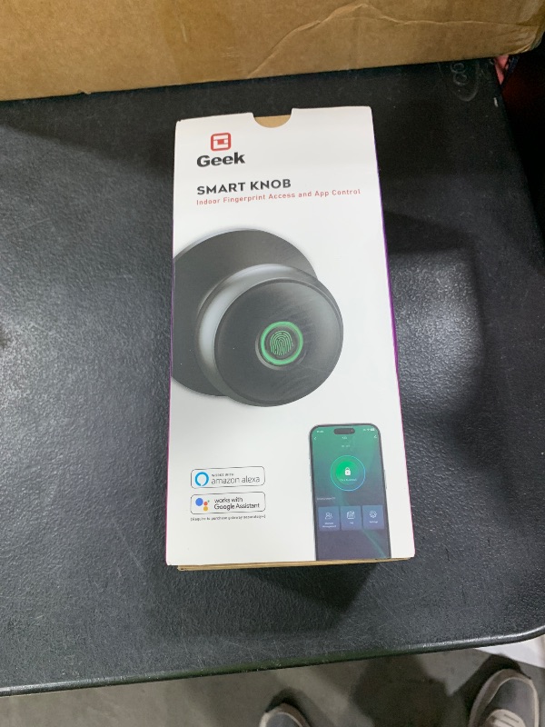 Photo 1 of GeekTale Fingerprint Door Lock for Bedrooms, Fingerprint Door Knob with Lock, Smart Door Lock, App Control, Back-up Keys, Thumbprint Door Knob for Bedrooms, Office, Apartment