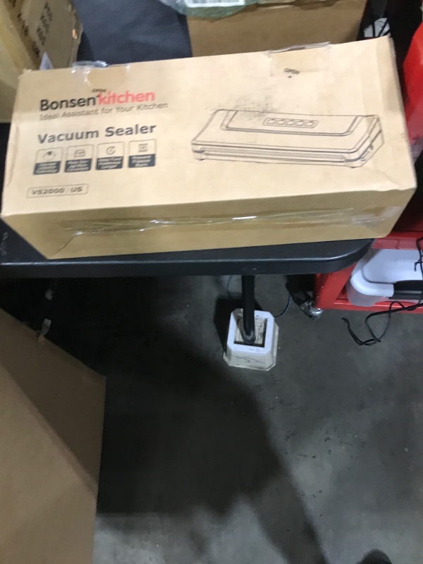 Photo 1 of [Updated 2025] Bonsenkitchen Vacuum Sealer Machine + 40 Vacuum Bags, Fast-Compact/Multi-Functional Food Vacuum Sealer with External Vacuum System, Black