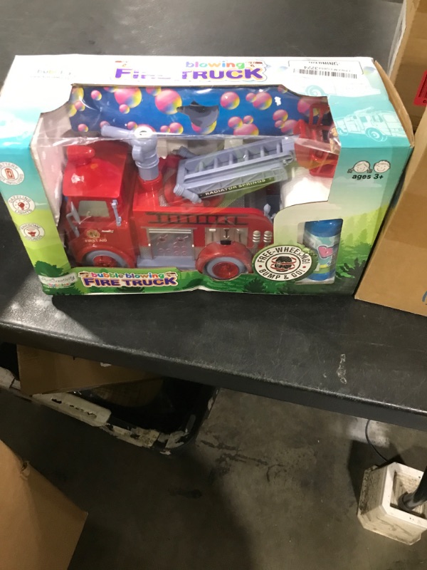 Photo 1 of ArtCreativity Fire Truck Toy with Bubble Blowing Action – Fun Fire Engine Toy for Kids with Lights, Siren Effects, Bubble Solution & Funnel – Baby Firetruck Toy & Gift for Boys and Girls 5+