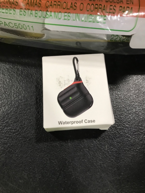 Photo 1 of for AirPods 4 Case Waterproof 2024, Anti-Lost Silicone Protective Cover, Wireless Charging & LED Visible, with Hook ? US Patent Registered ?, Night Glow Yellow