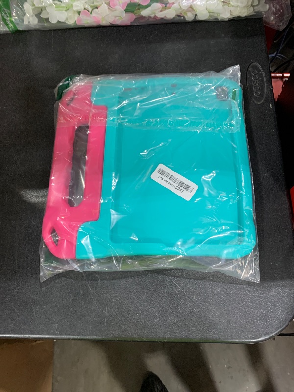 Photo 1 of YIHE Kids Case for iPad 10.2 Inch 9th/8th/7th Generation 2021/2020/2019, iPad Pro 10.5 & iPad Air 3, Shockproof Handle Stand Kids Case with Screen Protector for iPad 10.2/10.5 Inch, Cyan&Pink