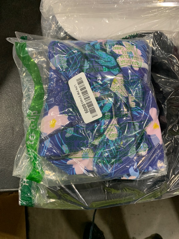 Photo 1 of Century Star Girls Long Sleeve Swimsuit Toddler Kids Teen Rash Guard One Piece Bathing Suit Cute Swimwear UPF50+ Zipper 2-15 Years Blue Floral 14-15 Years