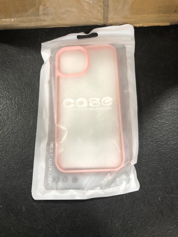 Photo 1 of LoeoeL for iPhone 15 Case Clear, Transparent Hybrid 15 Phone Case [Hard Plastic & Soft Silicone Bumper] Acrylic Non Yellowing Thin Slim Protective Cover for Women, Light Pink