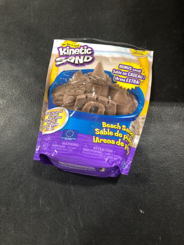 Photo 1 of Kinetic Sand, 3.25lbs Beach Play Sand, Moldable Sensory Toys for Kids & Classroom, Back to School Teacher Must Haves, Resealable Bag (Packaging May Vary)
