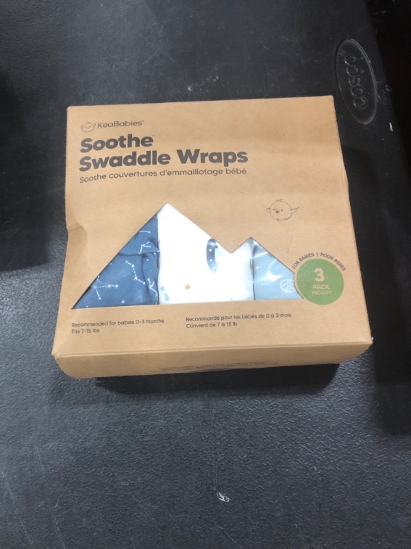 Photo 1 of 3-Pack Organic Baby Swaddle Sleep Sacks - Swaddles for Newborns, Infant 0-3 Months, Baby Girls, Boys, Soft & Snug Newborn Sleep Sack, Nursery Swaddling Blankets (Galaxy)