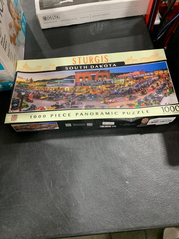 Photo 1 of MasterPieces - 1000 Piece Jigsaw Puzzle, Sturgis Motorcycle Rally Panoramic, Fun for Adults, Family, Kids 13" x39