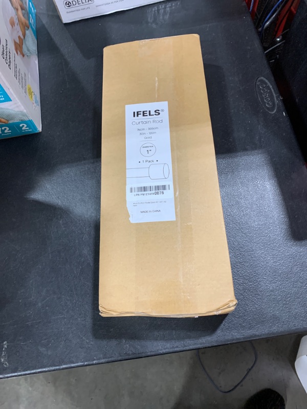 Photo 1 of IFELS Heavy Duty Curtain Rods for Windows 66 to 120 Inch, 1 Inch Gold Curtain Rod, Adjustable Decorative Long Curtain Rods with Easy Installation and Modern Design (A2,Gold,30"-120")