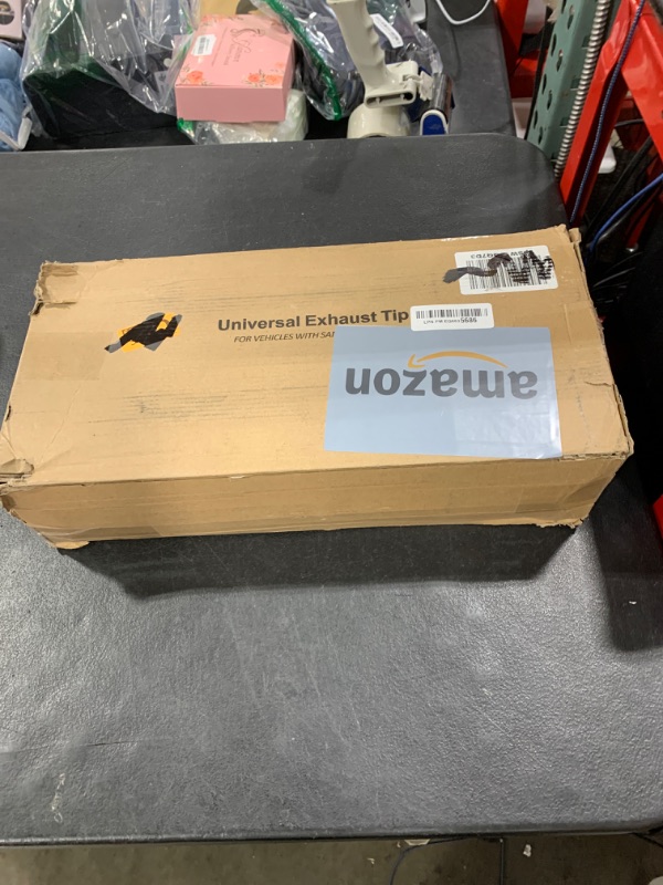 Photo 1 of LCGP 2 Pcs 2.5" Inlet Exhaust Tips,2.5" Inlet x 4" Outlet x 17" Overall Length, Weld On, Polished, Universal Stainless Steel Diesel Exhaust Tailpipe