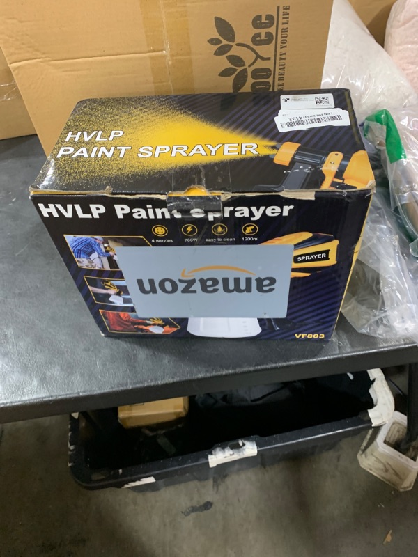 Photo 1 of VONFORN Paint Sprayer, 700W HVLP Spray Gun with Cleaning & Blowing Joints, 4 Nozzles and 3 Patterns, Easy to Clean, for Furniture, Cabinets, Fence, Walls, Door, Garden Chairs etc. VF803