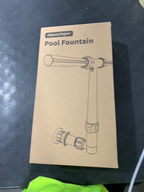 Photo 1 of Pool Fountain for Above and In-Ground Pools, Dual Spray Waterfall Sprinkler Fountain, Above Ground Pool Accessories, Adjustable Waterfall Cooling and Relaxation