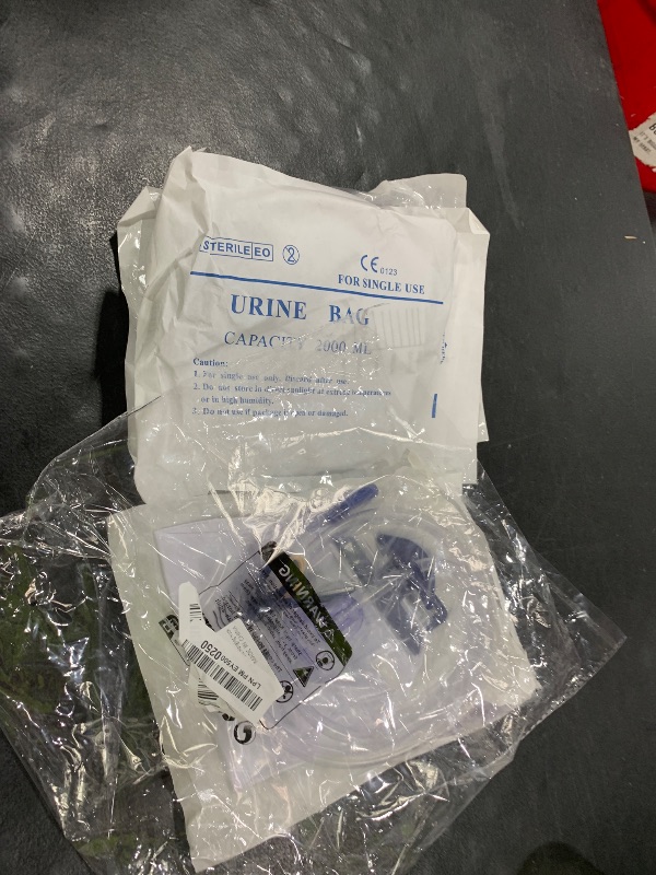 Photo 1 of Urinary Drainage Bags 2000ML with 6PCS, Catheter Bags with Anti-Reflux Valve, Urine Bags with Drainage Tube, Clip and Hanging Hook