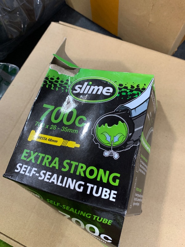 Photo 1 of Slime 30086 Bike Inner Tube with Slime Puncture Sealant, Extra Strong, Self Sealing, Prevent and Repair, Presta Valve, 700 x 28-35mm