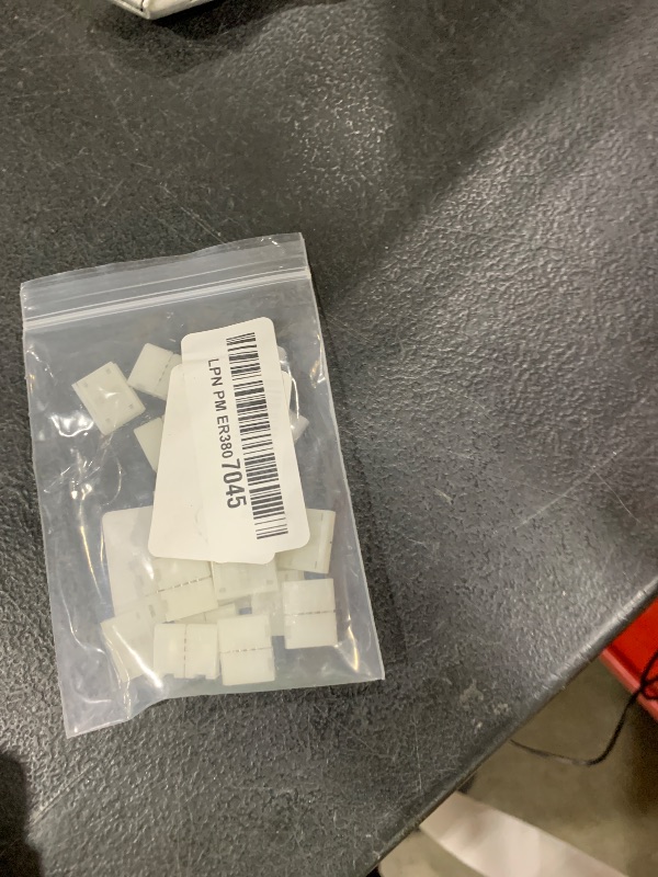 Photo 1 of Pmxary 20Pcs 4 Pin LED Strip Connectors for 8mm Wide RGB LED Strip Lights, Solderless Unwired LED Light Connectors, Easily Extend or Splice 4-Pin 8mm Multicolor Strips