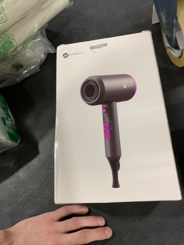 Photo 1 of slopehill Professional Ionic Hair Dryer, Powerful 1800W Fast Drying Low Noise Blow Dryer with 2 Concentrator Nozzle 1 Diffuser Attachments for Home Salon Travel (Lime Cream)