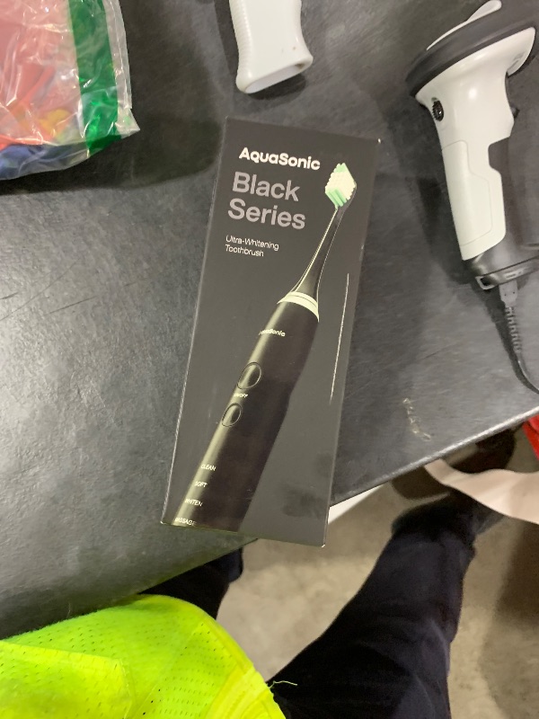 Photo 1 of Aquasonic Black Series Ultra Whitening Toothbrush – ADA Accepted Electric Toothbrush- 8 Brush Heads & Travel Case – 40,000 VPM Electric Motor & Wireless Charging - 4 Modes w Smart Timer
